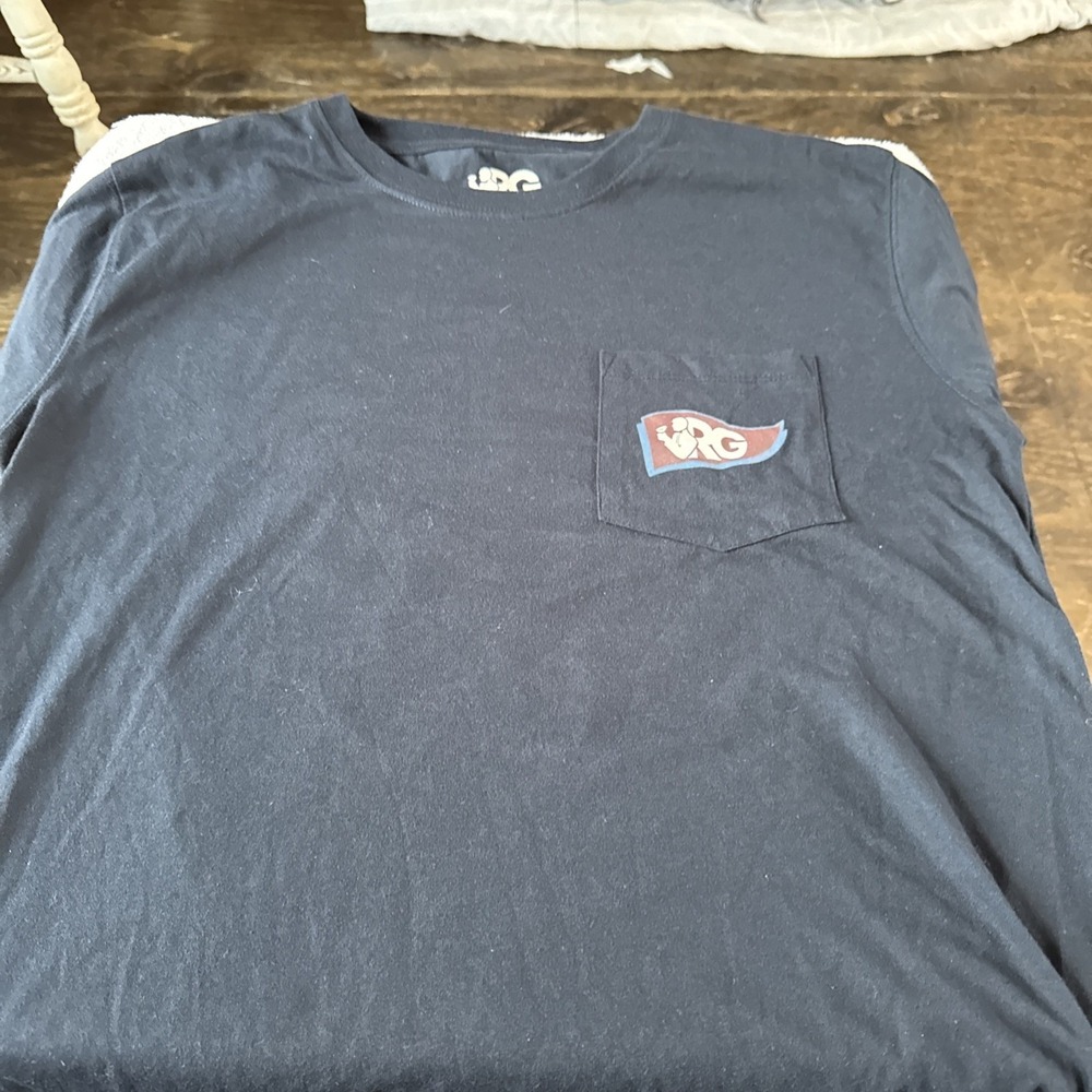 Rowdy Gentleman Pocket Tee Mens L Navy Blue Ronald‎ Reagan MVP Baseball Graphic